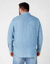 WRANGLER LS WORKSHIRT MĘSKA KOSZULA JEANSOWA LIGHT HEMP W5D1BNH97 112146111